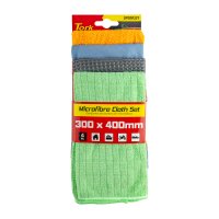 Microfibre Cloth Cleaning/drying Set 4pc 300mm X 400mm 200/280gsm (image for) Microfibre Cloth Cleaning/drying Set 4pc 300mm X 400mm 200/280gsm
