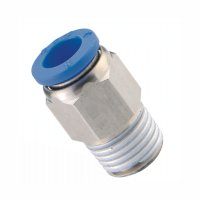 Pu Hose Fitting Straight Stud 6mm-m5 Male (image for) Pu Hose Fitting Straight Stud 6mm-m5 Male