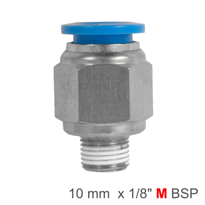 (image for) Pu Hose Fitting Straight Stud10mm-1/8 M
