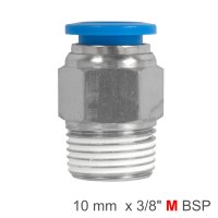 (image for) Pu Hose Fitting Straight Stud 10mm-3/8 M