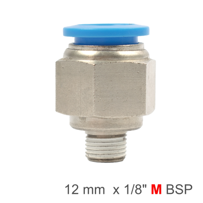 (image for) Pu Hose Fitting Straight Stud 12mm-1/8 M