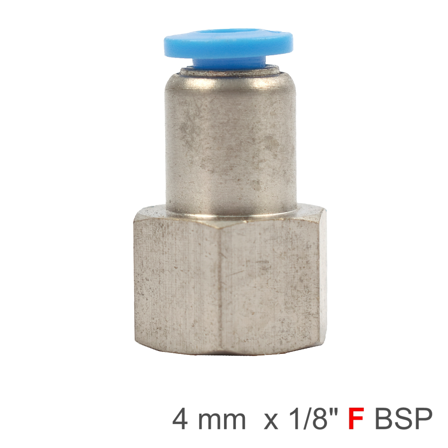 (image for) Pu Hose Fitting Straight Stud 4mm-1/8 F