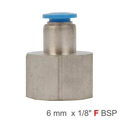 (image for) Pu Hose Fitting Straight Stud 6mm-1/8 F