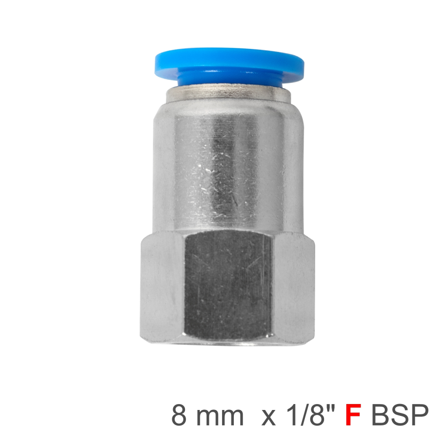 (image for) Pu Hose Fitting Straight Stud 8mm-1/8 F