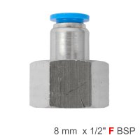 (image for) Pu Hose Fitting Straight Stud 8mm-1/2 F