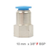 (image for) Pu Hose Fitting Straight Stud 10mm-3/8 F