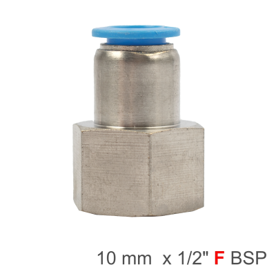 (image for) Pu Hose Fitting Straight Stud 10mm-1/2 F