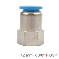 (image for) Pu Hose Fitting Straight Stud 12mm-3/8 F
