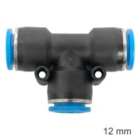 Pu Hose Fitting Tee 12mm (image for) Pu Hose Fitting Tee 12mm