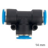 Pu Hose Fitting Tee 14mm (image for) Pu Hose Fitting Tee 14mm
