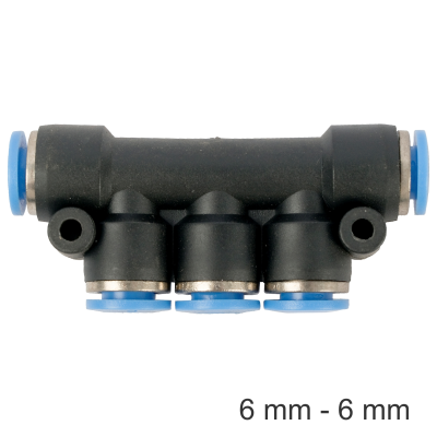 (image for) Pu Hose Fitting Manifold 6mm-6mm