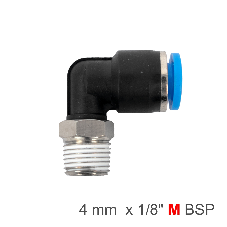 (image for) Elbow 4mm-1/8 M Pu Hose Fitting