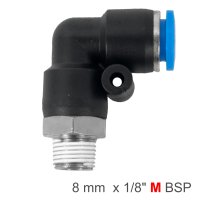 (image for) Elbow 8mm-1/8 M Pu Hose Fitting