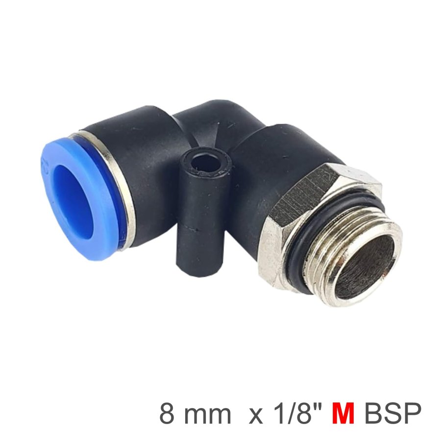 (image for) Elbow W/o-ring 8mm-1/8 M Pu Hose Fitting