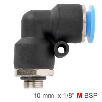 (image for) Elbow W/o-ring 10mm-1/8 M Pu Hose Fitting