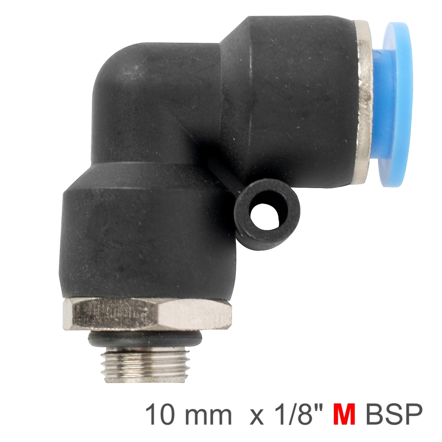 (image for) Elbow W/o-ring 10mm-1/8 M Pu Hose Fitting