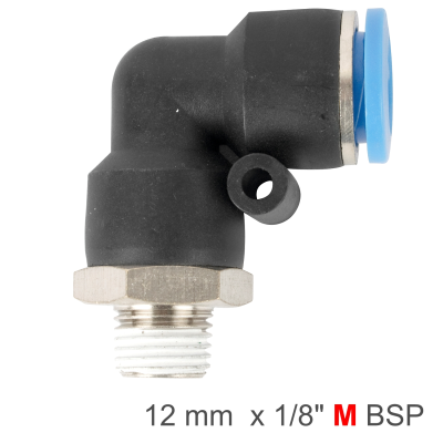 (image for) Elbow 12mm-1/8 M Pu Hose Fitting