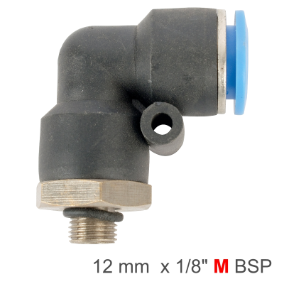 (image for) Elbow W/o-ring 12mm-1/8 M Pu Hose Fitting