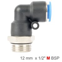 (image for) Elbow W/o-ring 12mm-1/2 M Pu Hose Fitting