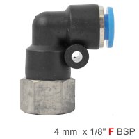 (image for) Pu Hose Fitting Elbow 4mm-1/8 F