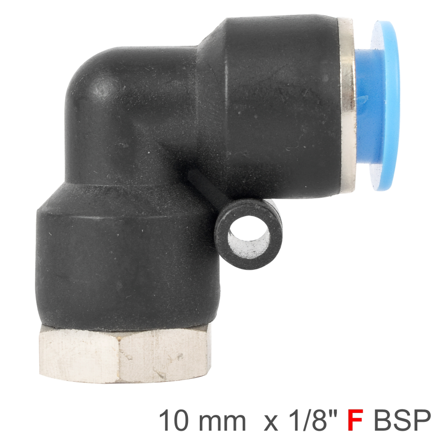 (image for) Pu Hose Fitting Elbow 10mm-1/8 F