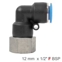 (image for) Pu Hose Fitting Elbow 12mm-1/2 F
