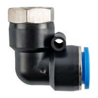 (image for) Pu Hose Fitting Elbow 16mm - 1/4'f
