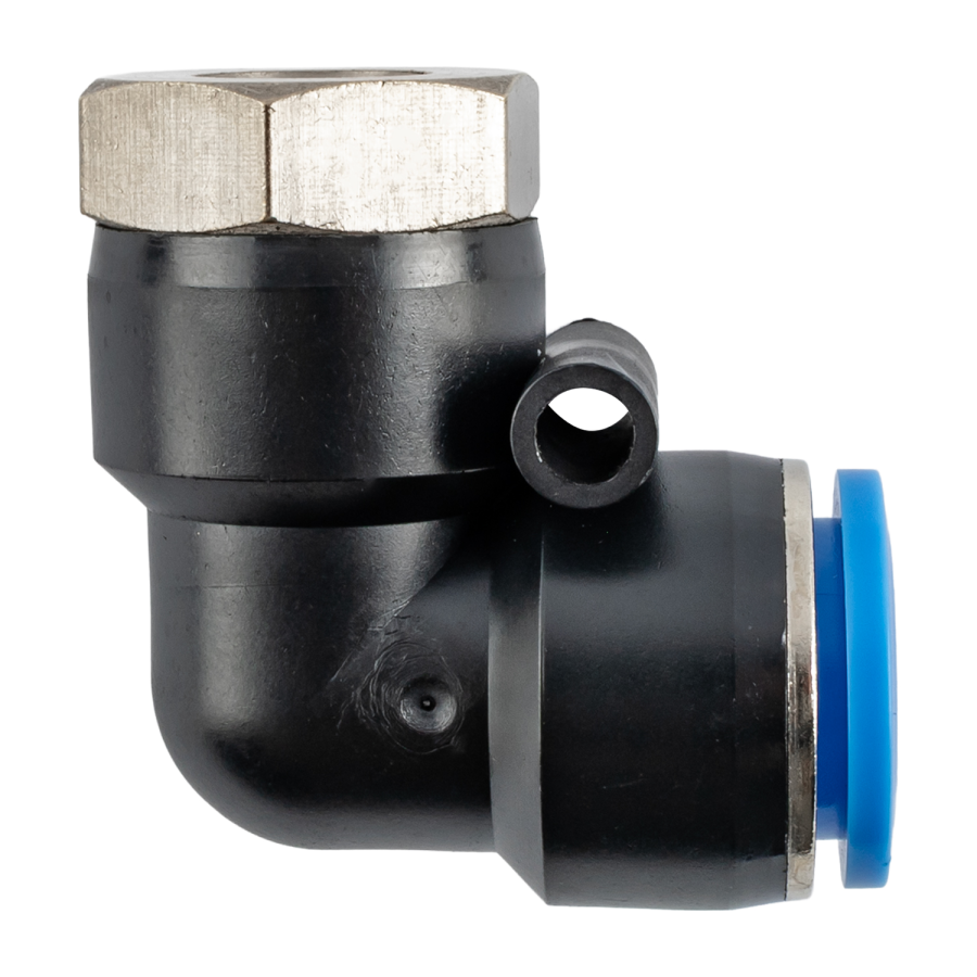 (image for) Pu Hose Fitting Elbow 16mm - 1/4'f