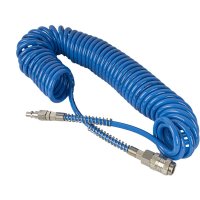 (image for) Spiral Polyp Hose Blue 5mmx8mmx8m With Quick Couplers Bx15pu8-5