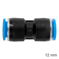 Pu Hose Fitting Equal Joiner 12mm (image for) Pu Hose Fitting Equal Joiner 12mm