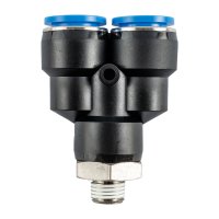 (image for) Pu Hose Fitting Y Joint 16mm - 1/4'm