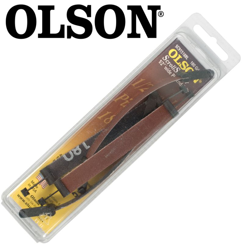 (image for) Scroll Saw Sander 5' 125mm X 1/2' 180g Pin End 4pc