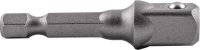 (image for) Socket Adaptor 3/8'm Sq X 50mm 1/4'm Hex Shank Carded