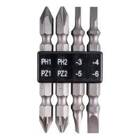 4pc 65mm Double End Bit Set Pz/ph/sl (image for) 4pc 65mm Double End Bit Set Pz/ph/sl