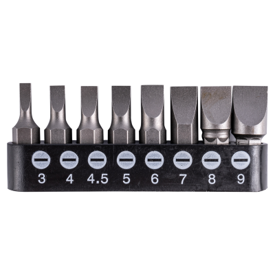 (image for) Insert Bit Set 8pce Slotted 3mm-9mm 25mm