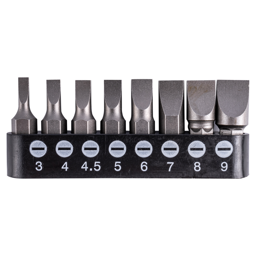 (image for) Insert Bit Set 8pce Slotted 3mm-9mm 25mm