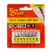 (image for) Insert Bit Set 8pce Torx T8 - T40 25mm