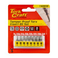 (image for) Insert Bit Set 8pce Torx Tamper Resistant Tx 8 10 15 20 25 27 30 40