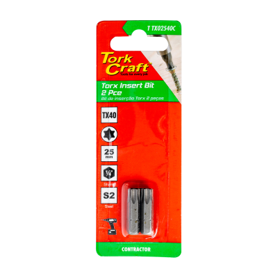 (image for) Torx Tx 40 Classic Insert Bit 25mm 2pc Carded
