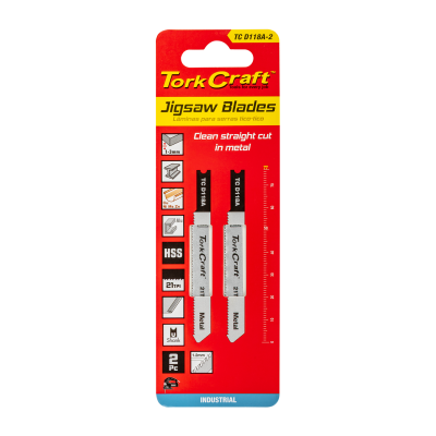 (image for) U-shank Jigsaw Blade 21tpi Metal 1.2mm 2pc