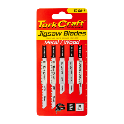 (image for) U-shank Jigsaw Blades 5 Piece Assorted