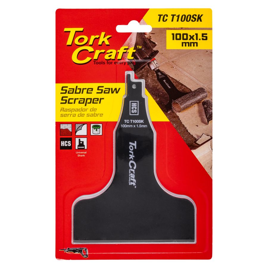 (image for) Sabre Saw Scraper Hcs 100mm X 1.5mm