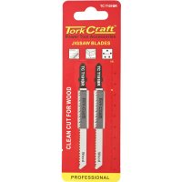 (image for) T-shank Jigsaw Blade Reverse Tooth 2.5mm 10tpi 100mm Wood 2pc