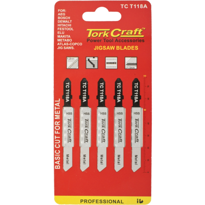 (image for) T-shank Jigsaw Blade For Metal 1.2mm 21tpi 75mm 5pc