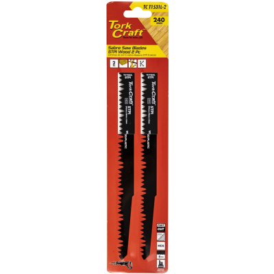 (image for) Sabre Saw Blade 240 X 5mm 5tpi Wood 2pc