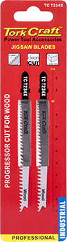 (image for) T-shank Jigsaw Blade For Wood 2.3mm 9tpi 95mm 2pc