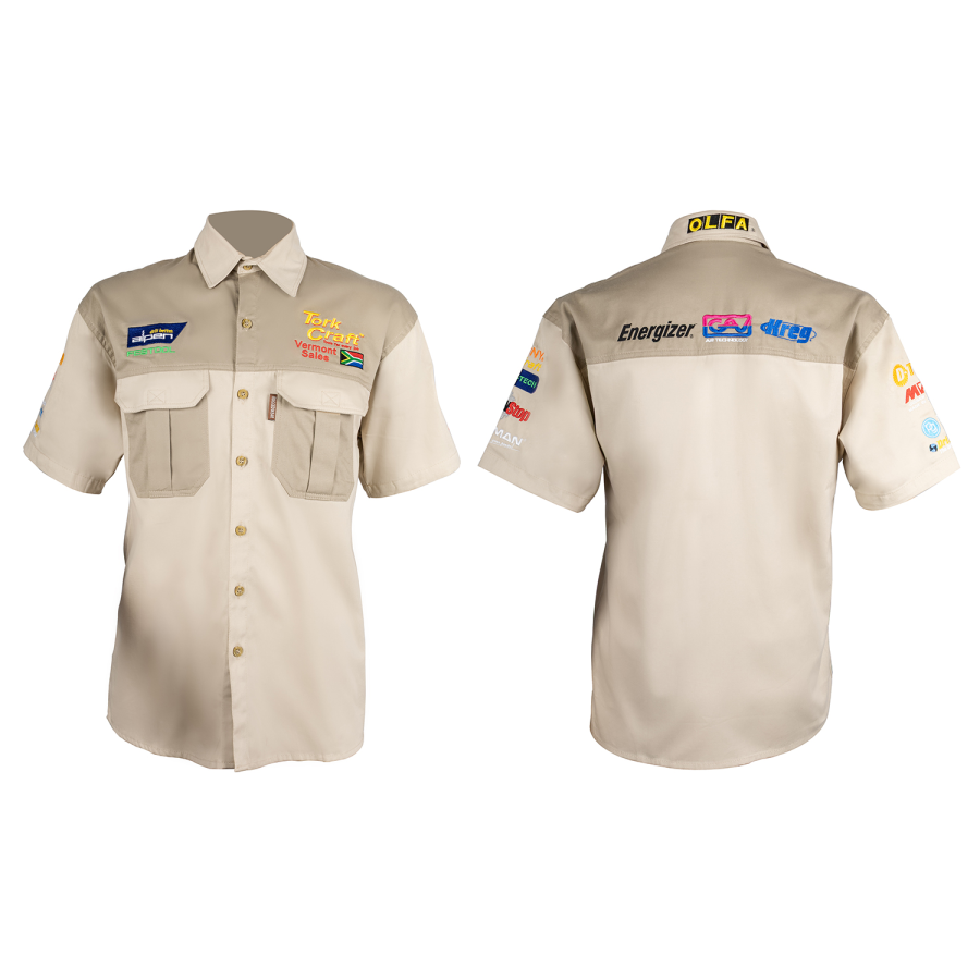 (image for) Vermont Mens Bush Shirt Khaki 100% Cotton Xl