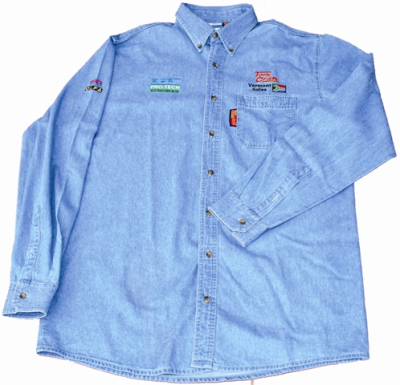 (image for) Vermont Mens Long Sleeved Denim Shirt Stone Washed Small