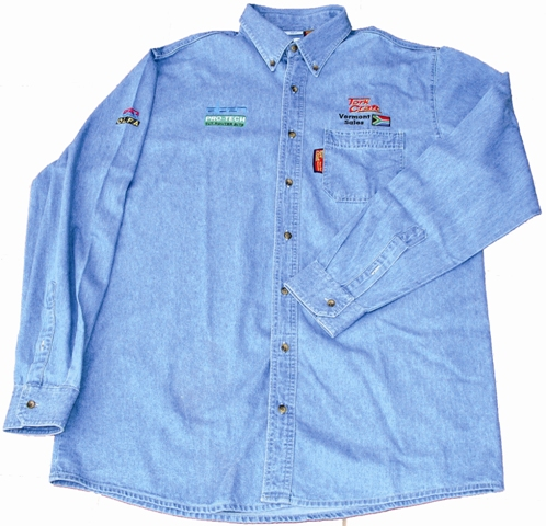 (image for) Vermont Mens Long Sleeved Denim Shirt Stone Washed Small