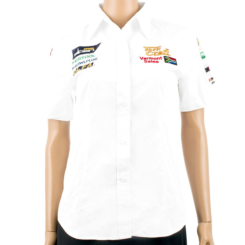 (image for) Ladies Blouse - White 3/4 - Medium